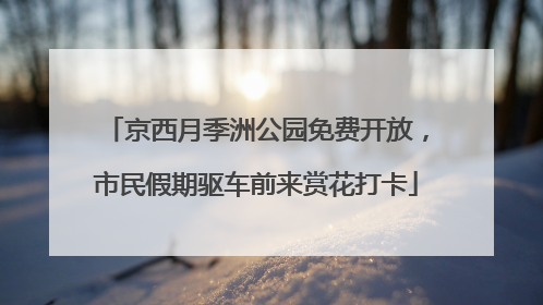 京西月季洲公园免费开放，市民假期驱车前来赏花打卡