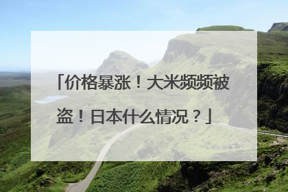价格暴涨！大米频频被盗！日本什么情况？