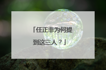 任正非为何提到这三人？