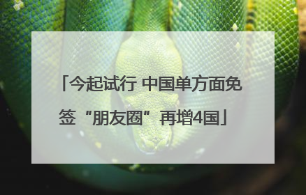 今起试行 中国单方面免签“朋友圈”再增4国
