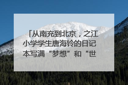 从南充到北京，之江小学学生唐海铃的日记本写满“梦想”和“世界”｜您牵挂的四川