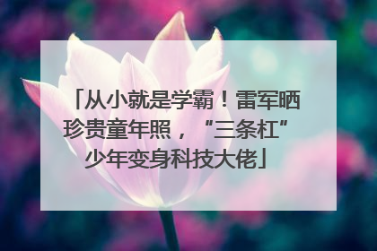 从小就是学霸！雷军晒珍贵童年照，“三条杠”少年变身科技大佬