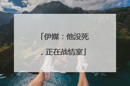 伊媒：他没死，正在战情室