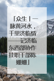 众生丨一脉黄河水，千里济临情——记济临东西部协作挂职干部陈姗姗