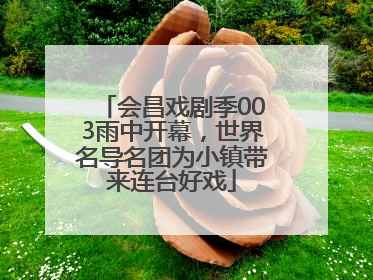 会昌戏剧季003雨中开幕，世界名导名团为小镇带来连台好戏