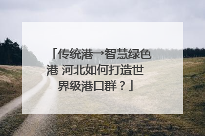传统港→智慧绿色港 河北如何打造世界级港口群？
