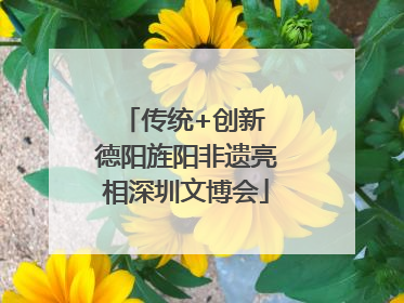 传统+创新 德阳旌阳非遗亮相深圳文博会