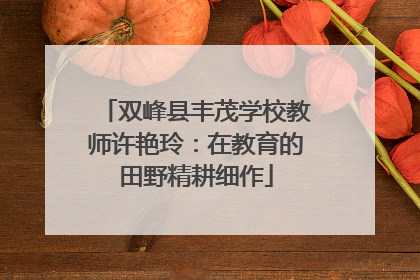 双峰县丰茂学校教师许艳玲：在教育的田野精耕细作