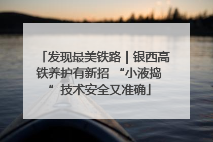 发现最美铁路｜银西高铁养护有新招 “小液捣”技术安全又准确