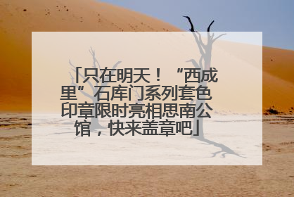 只在明天！“西成里”石库门系列套色印章限时亮相思南公馆，快来盖章吧
