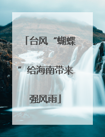 台风“蝴蝶”给海南带来强风雨