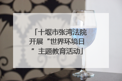 十堰市张湾法院开展“世界环境日”主题教育活动