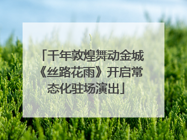 千年敦煌舞动金城《丝路花雨》开启常态化驻场演出