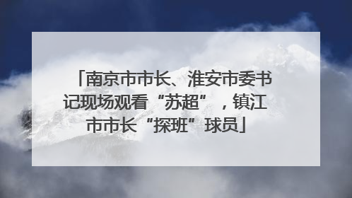 南京市市长、淮安市委书记现场观看“苏超”，镇江市市长“探班”球员