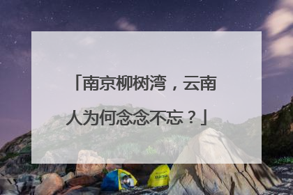 南京柳树湾，云南人为何念念不忘？