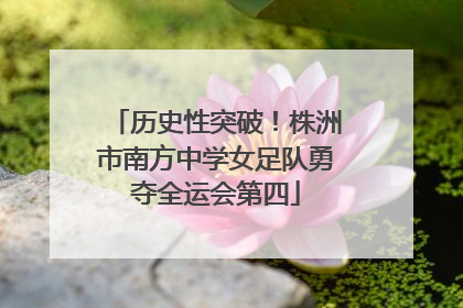 历史性突破！株洲市南方中学女足队勇夺全运会第四