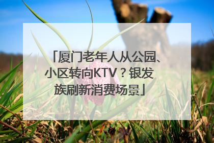 厦门老年人从公园、小区转向KTV？银发族刷新消费场景
