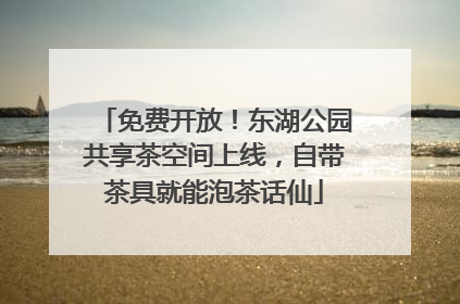 免费开放！东湖公园共享茶空间上线，自带茶具就能泡茶话仙