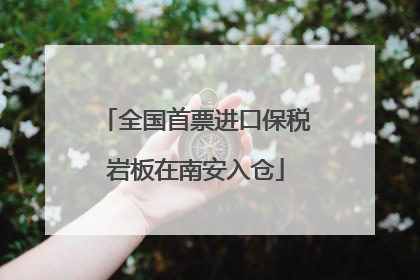 全国首票进口保税岩板在南安入仓