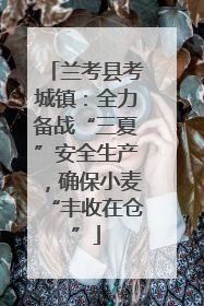 兰考县考城镇：全力备战“三夏”安全生产，确保小麦“丰收在仓”
