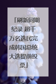 刷新同期纪录 超千万名选民完成韩国总统大选提前投票
