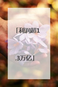 利润超1.3万亿