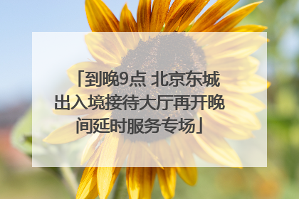 到晚9点 北京东城出入境接待大厅再开晚间延时服务专场