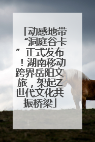 动感地带“洞庭谷卡”正式发布！湖南移动跨界岳阳文旅，架起Z世代文化共振桥梁