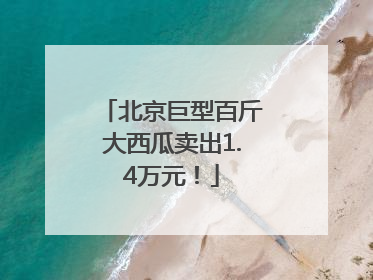 北京巨型百斤大西瓜卖出1.4万元！