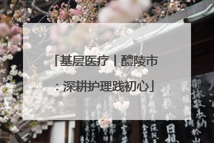 基层医疗丨醴陵市：深耕护理践初心