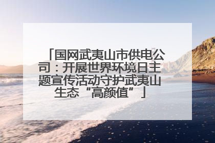 国网武夷山市供电公司：开展世界环境日主题宣传活动守护武夷山生态“高颜值”