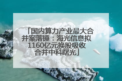 国内算力产业最大合并案落锤：海光信息拟1160亿元换股吸收合并中科曙光