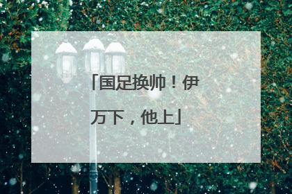 国足换帅！伊万下，他上