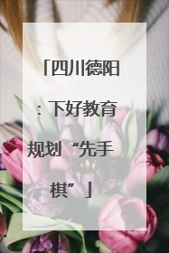 四川德阳：下好教育规划“先手棋”