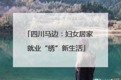 四川马边：妇女居家就业“绣”新生活