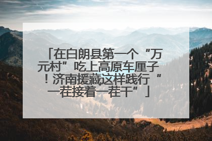 在白朗县第一个“万元村”吃上高原车厘子!济南援藏这样践行“一茬接着一茬干”
