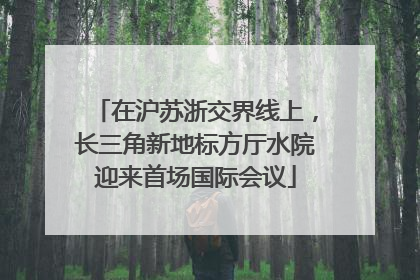 在沪苏浙交界线上，长三角新地标方厅水院迎来首场国际会议