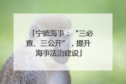 宁德海事：“三必查、三公开”，提升海事法治建设