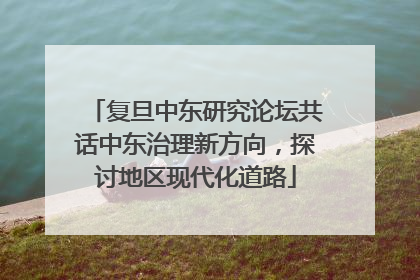 复旦中东研究论坛共话中东治理新方向，探讨地区现代化道路