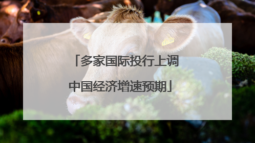 多家国际投行上调中国经济增速预期