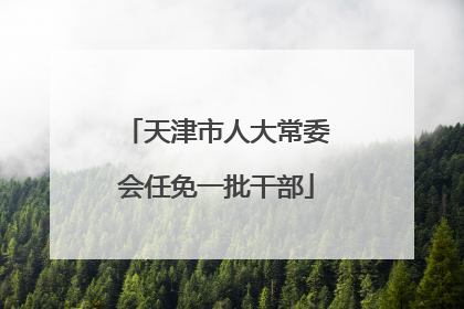 天津市人大常委会任免一批干部