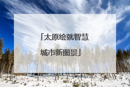 太原绘就智慧城市新图景