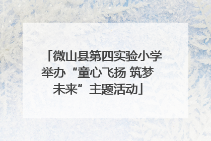 微山县第四实验小学举办“童心飞扬 筑梦未来”主题活动