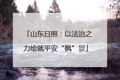 山东日照：以法治之力绘就平安“枫”景