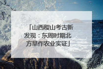 山西稷山考古新发现：东周时期北方旱作农业实证
