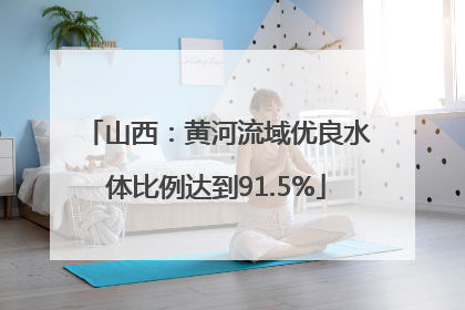 山西：黄河流域优良水体比例达到91.5%