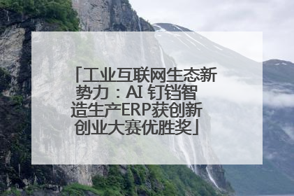 工业互联网生态新势力：AI 钉铛智造生产ERP获创新创业大赛优胜奖