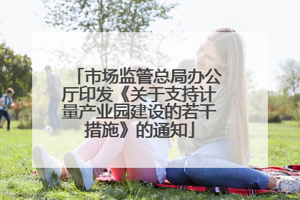 市场监管总局办公厅印发《关于支持计量产业园建设的若干措施》的通知
