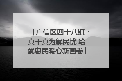 广信区四十八镇：真干真为解民忧 绘就惠民暖心新画卷