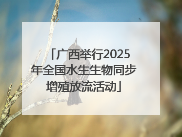 广西举行2025年全国水生生物同步增殖放流活动
